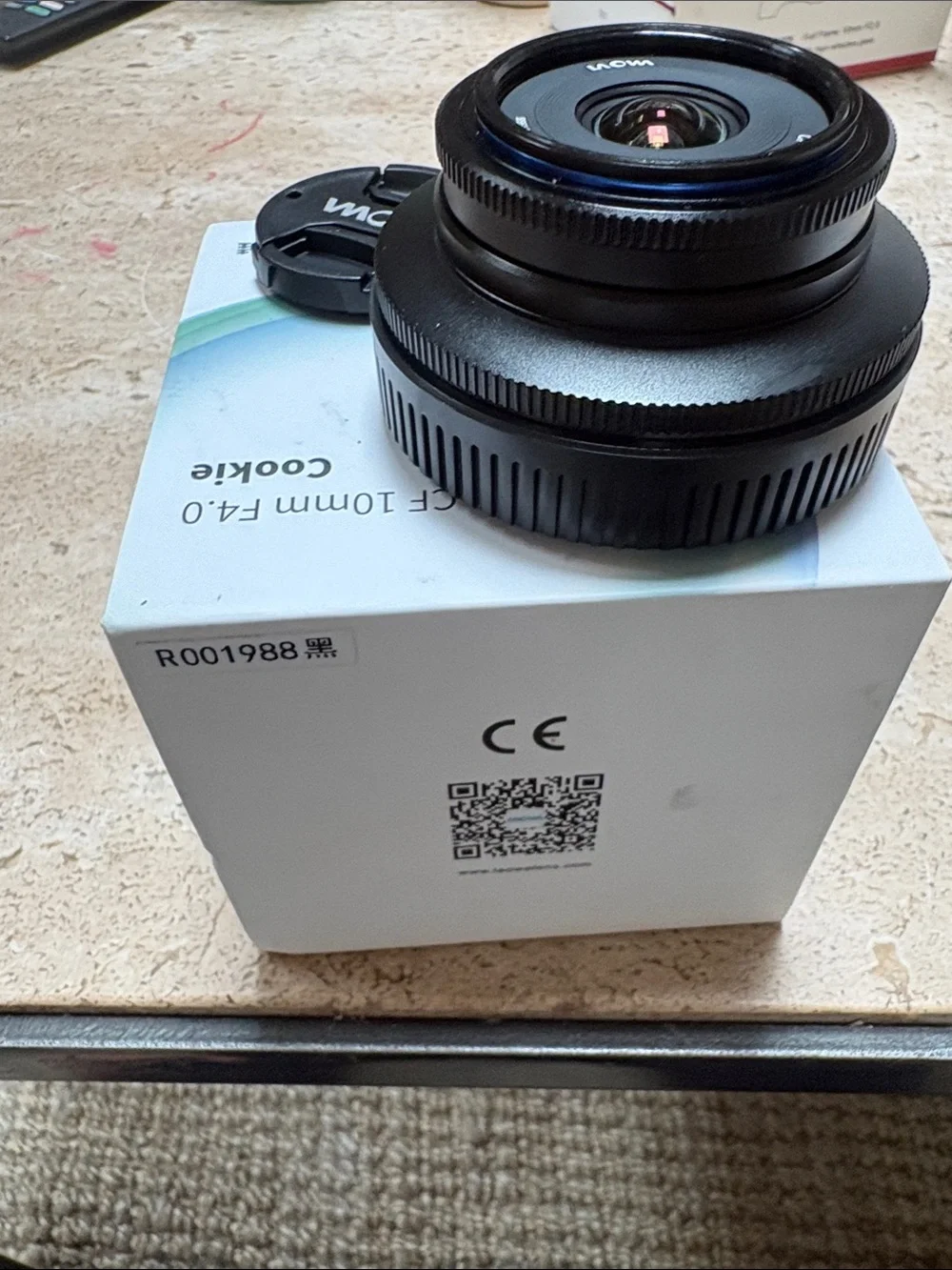 LAOWA CF 10mm F4.0 Cookie Lens - White with Blue/Green Accent Brand NEVER USED
